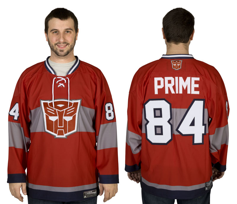 Win an Optimus Prime Hockey Jersey from 80sTees.com and Seibertron.com