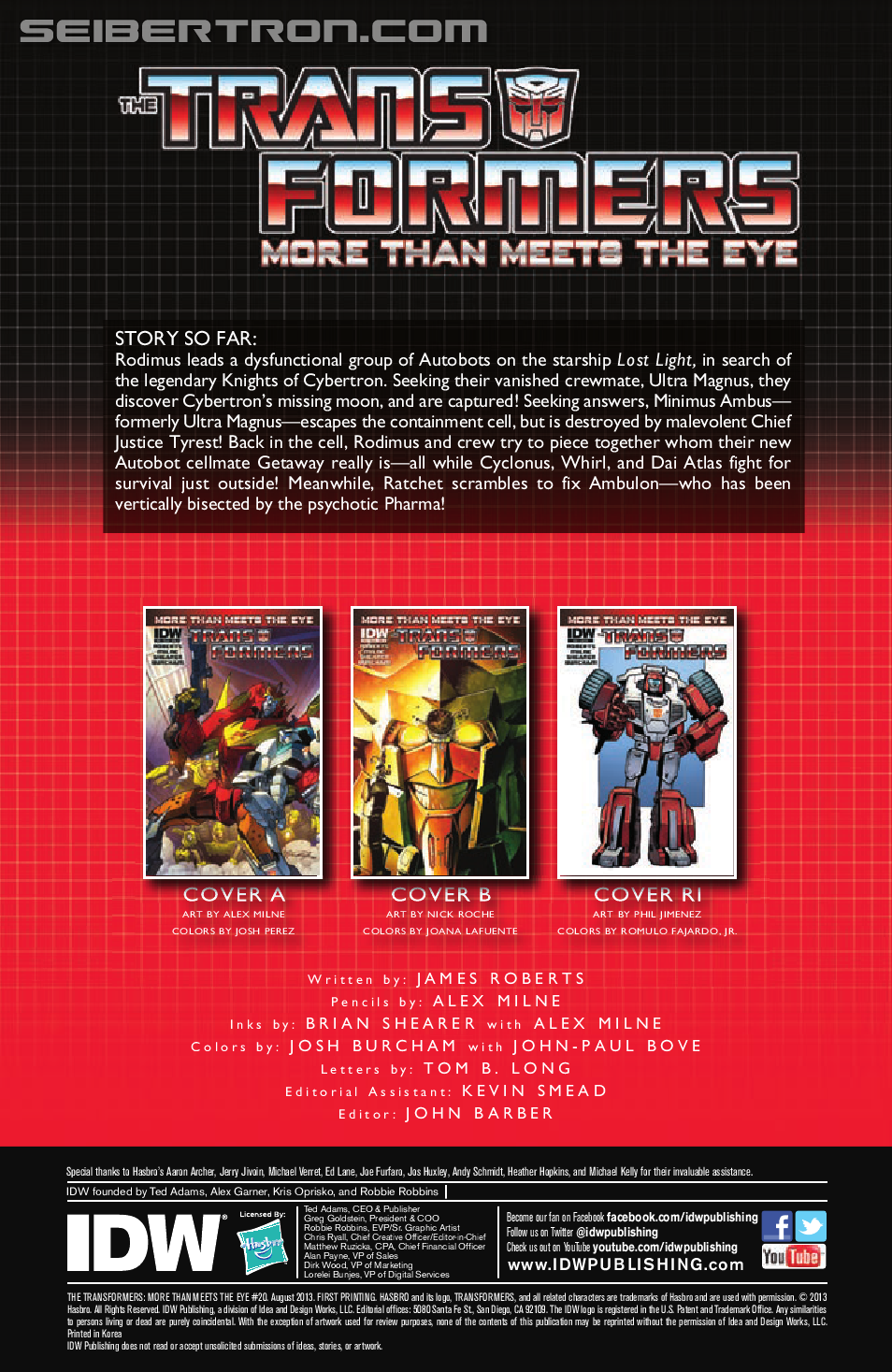 Transformers: More Than Meets The Eye Ongoing #20 Preview