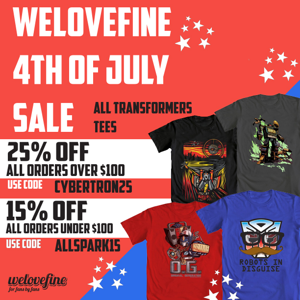 WeLoveFine 4th of July Transforme​rs Sale