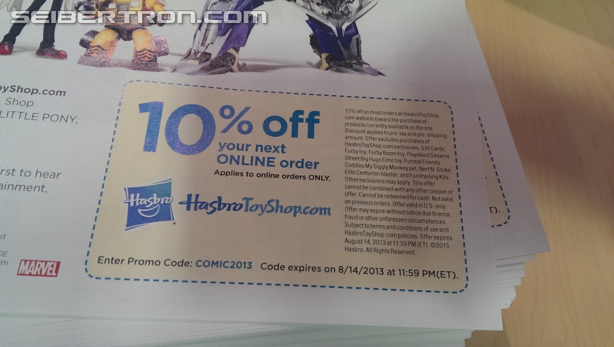 SDCC 2013 Coverage: HasbroToyShop Promo Code