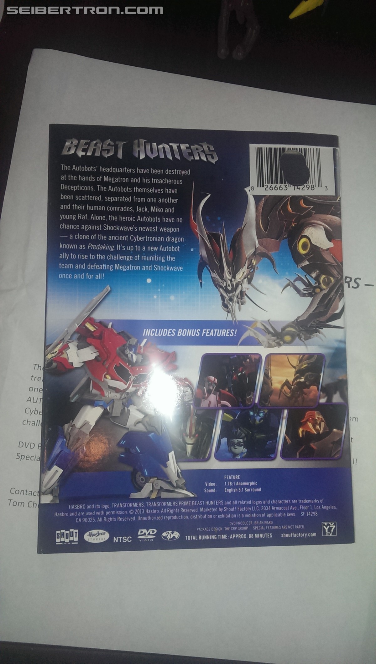 Target Exclusive Transformers Prime Beast Hunters: Dawn of the Beast DVD