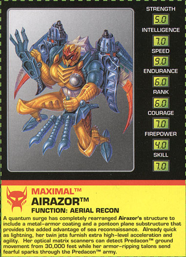 Transformers Tech Spec: Airazor