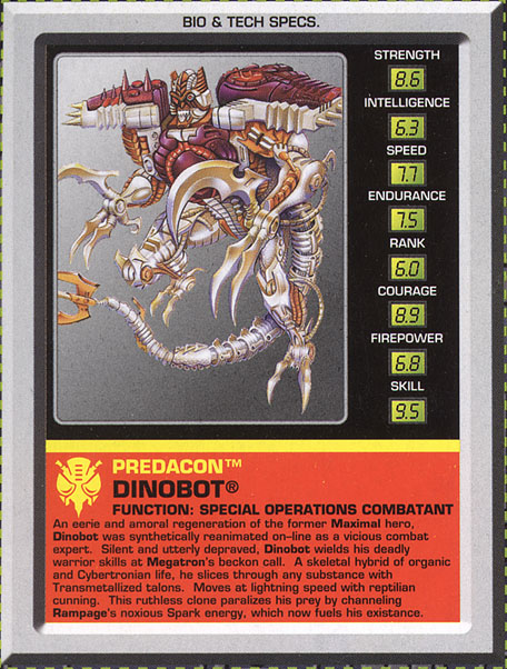 Transformers Tech Spec: Dinobot 2