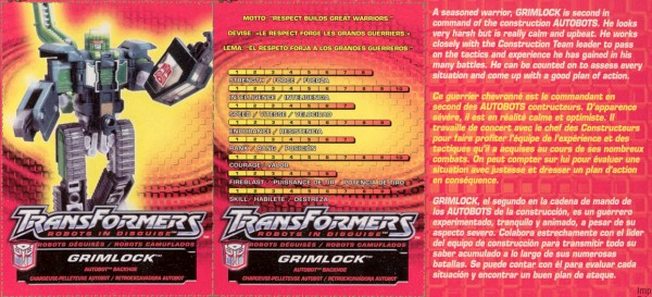 Transformers Tech Spec: Grimlock