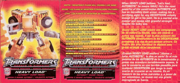Transformers Tech Spec: Heavy Load