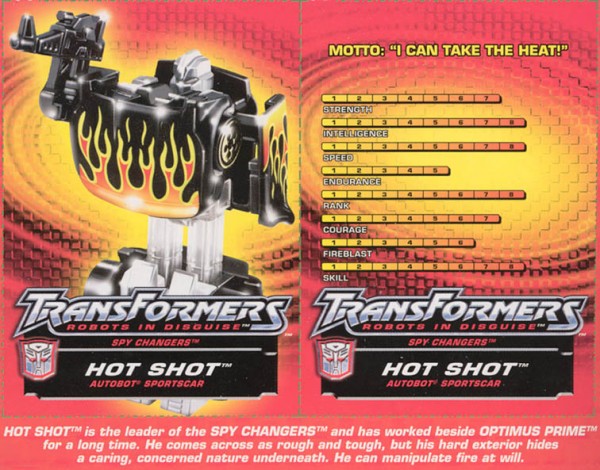 Transformers Tech Spec: Hot Shot