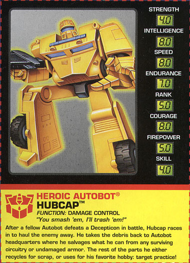Transformers Tech Spec: Hubcap