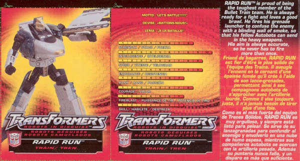 Transformers Tech Spec: Rapid Run