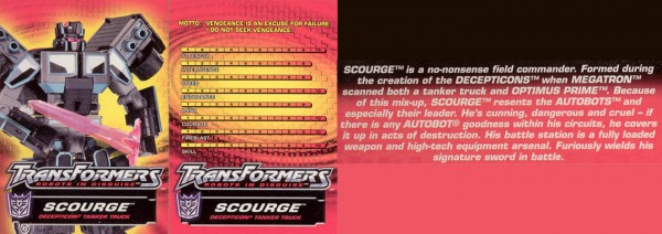 Transformers Tech Spec: Scourge