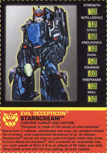 Transformers Tech Spec: Starscream
