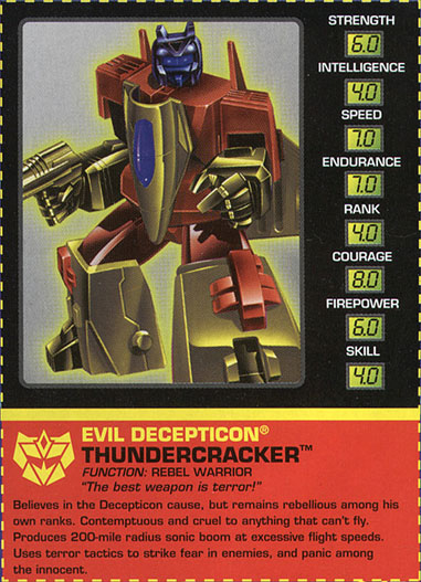 Transformers Tech Spec: Thundercracker