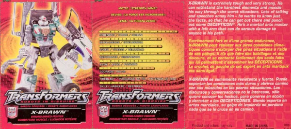 Transformers Tech Spec: Supercharged X-Brawn