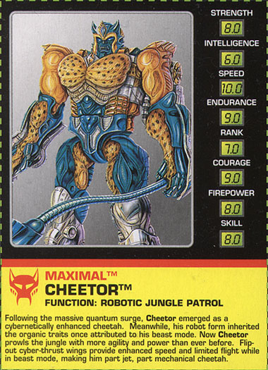 Transformers Tech Spec: Cheetor