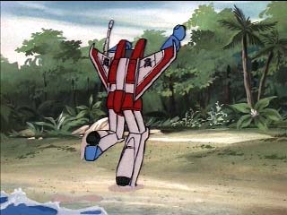 Starscream running toward island