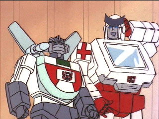 Wheeljack and Ratchet share a moment