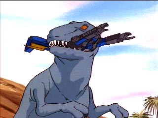 T-Rex with Dirge in its' mouth