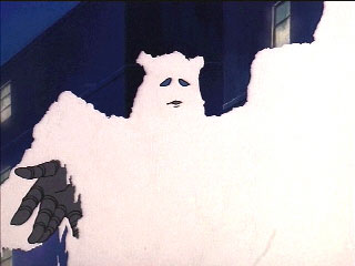 Blaster with foam on him