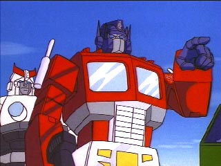 Optimus Prime pointing