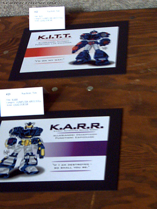 BotCon 2004: Fan Creative Pieces - Transformers Event: Art room display (K.I.T.T. and K.A.R.R. from Knight Rider as Transformers)