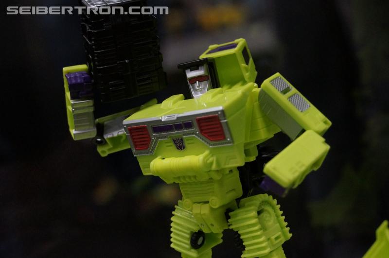 BotCon 2015: Hasbro Booth: Devastator, SDCC Devastator, and Combiner Hunters Arcee, Windblade and Chromia - Transformers Event: DSC09134
