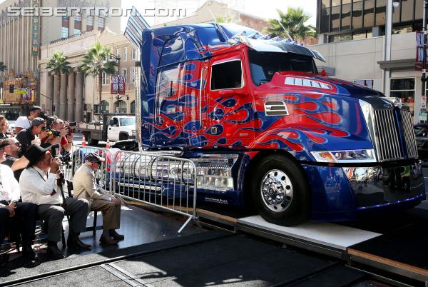 Transformers News: Optimus Prime participates in Walk of Fame handprint ceremony in Hollywood, CA