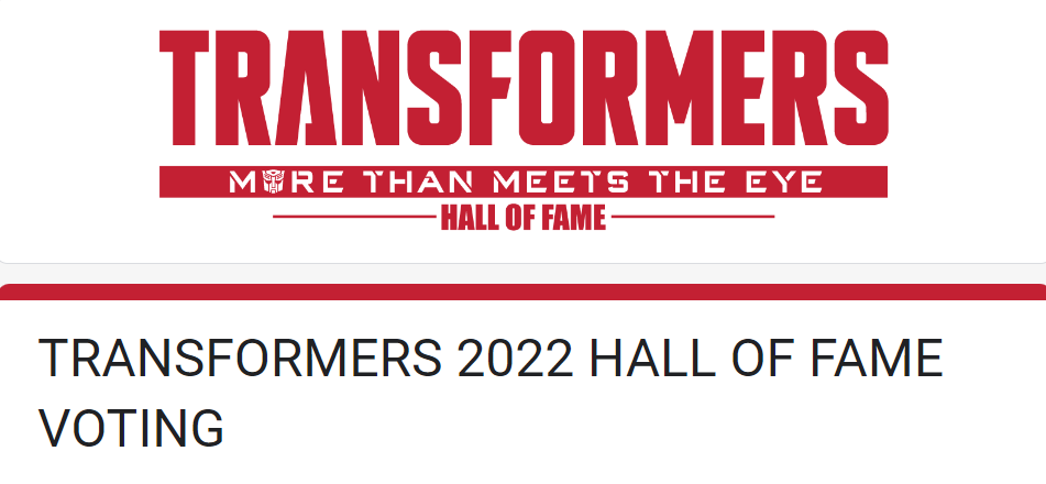 Vote for your 2022 Transformers Hall of Fame Inductees