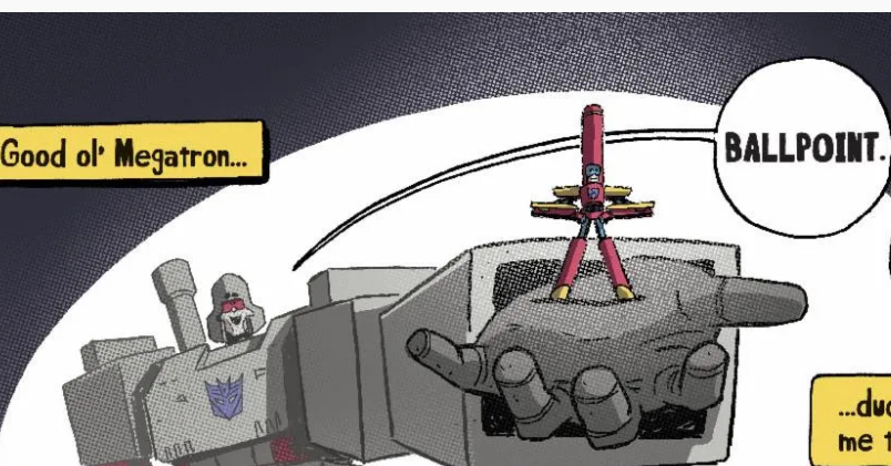 We Have a Preview for the Comic about a Transformer that turns into a Ballpoint Pen