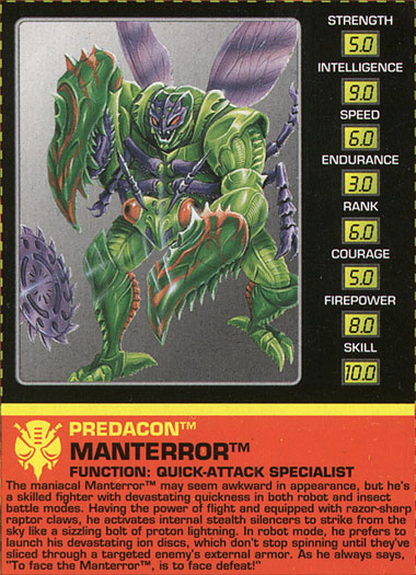 Transformers Tech Spec: Manterror