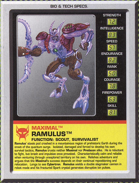 Transformers Tech Spec: Ramulus