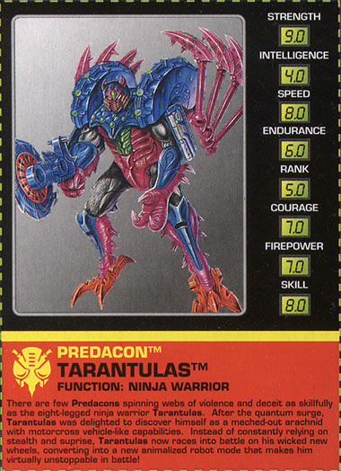 Transformers Tech Spec: Tarantulas