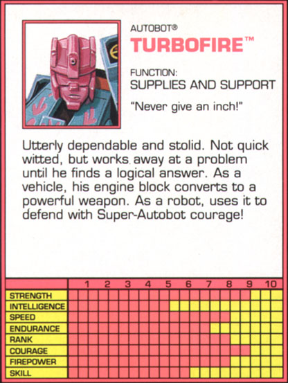 Transformers Tech Spec: Turbofire