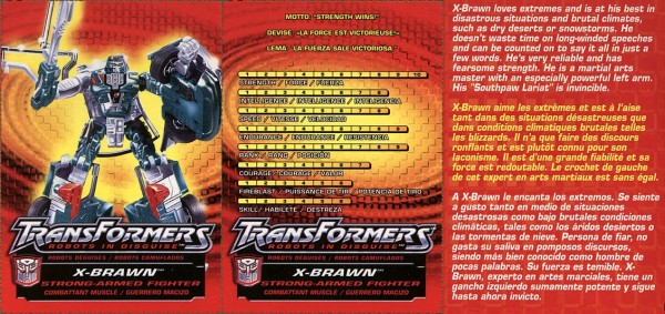 Transformers Tech Spec: X-Brawn